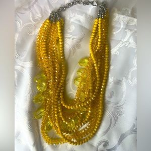 Yellow Malia 7 strand Necklace.  New without Tags